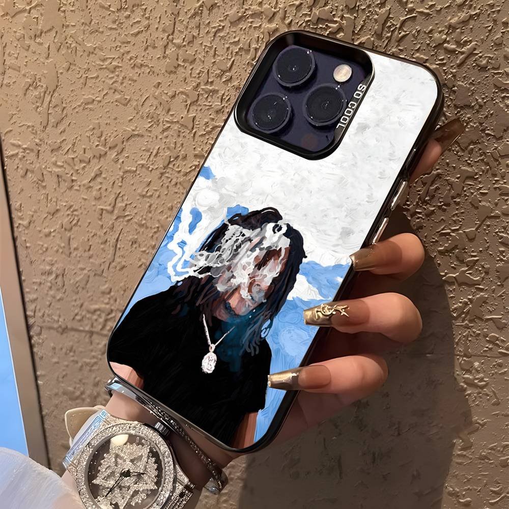 L-Lucki Rapper Gemini For iPhone 17,16,15,14,13,12,11,Mini,Pro,E,SE4,XS,MAX Black Shockproof Candy Matte Cover