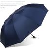Large Thickened Windproof Reinforced Umbrella for Heavy Rain with Logo, Foldable Dual-Use Black Coating for Sun Protection and Uv Protection