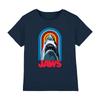 Camiseta Infantil Jaws Retro Bite Logo 3-13 Anos, Azul Marinho