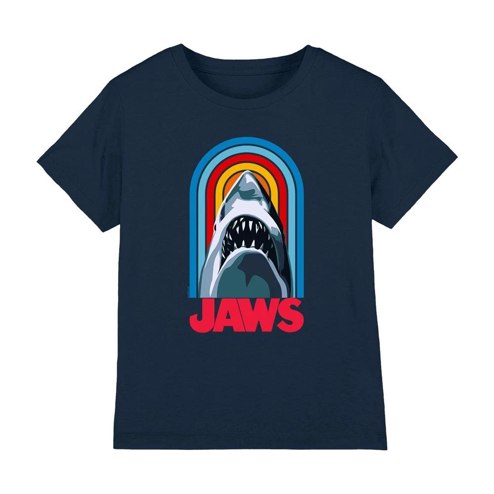 Jaws Retro Bite Logo Kids T-shirt 3-13 Years, Navy 120