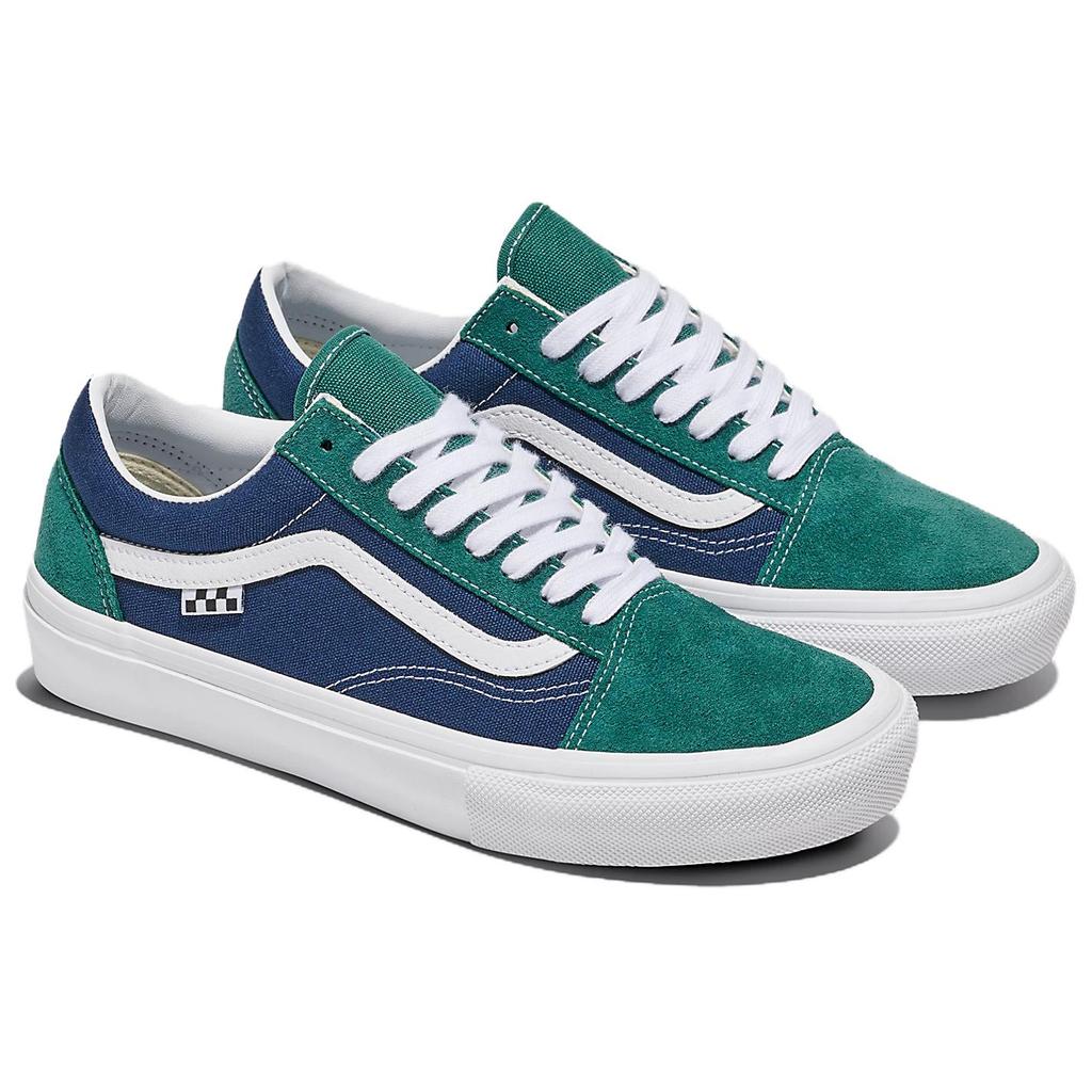 New Vans Old Skool Anti Slip Wear Resistant Low Top Skateboard Shoes Unisex Blue Green VN0A2Z3224O