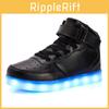 Leuchtende LED-Schuhe für Kinder, USB-wiederaufladbare High-Top-Freizeitsneaker für das Winterspiel