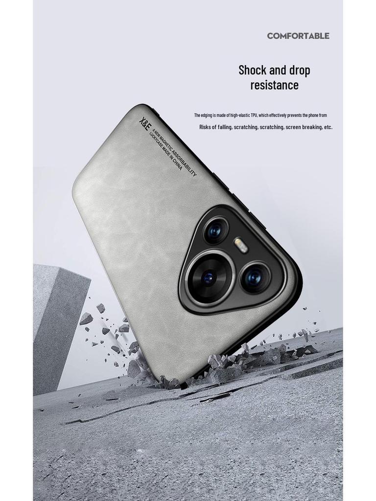 Huawei P70 Pro Men's Lambskin Drop-Proof Case - High-Grade Luxury for P50/P60 Pro Models.