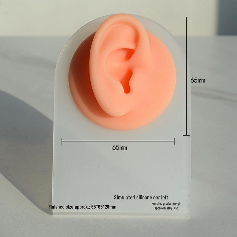 Silicone Ear Model for Piercing Jewelry Display