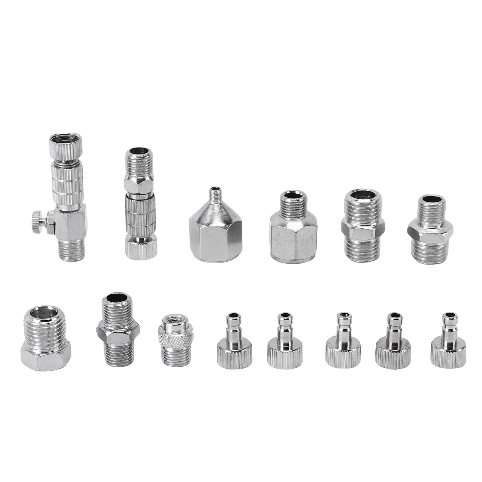14 шт. Адаптеры для аэрографа из нержавеющей стали, быстросъемные фитинги-соединители для воздушного компрессора
