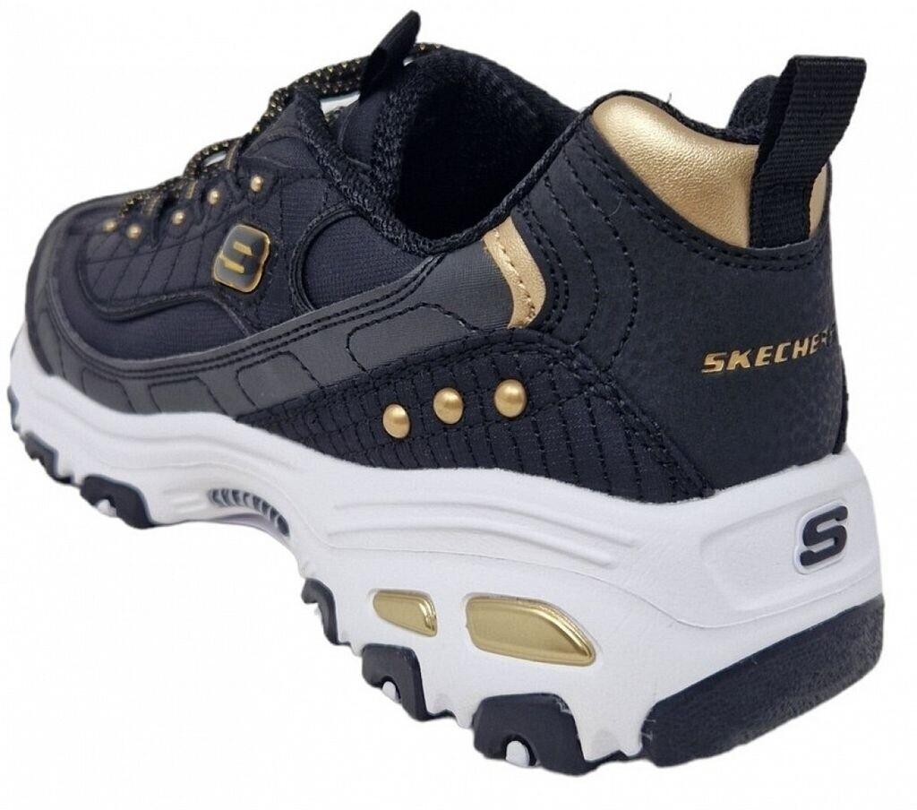 Skechers D'Lites Women Black/gold Sneakers