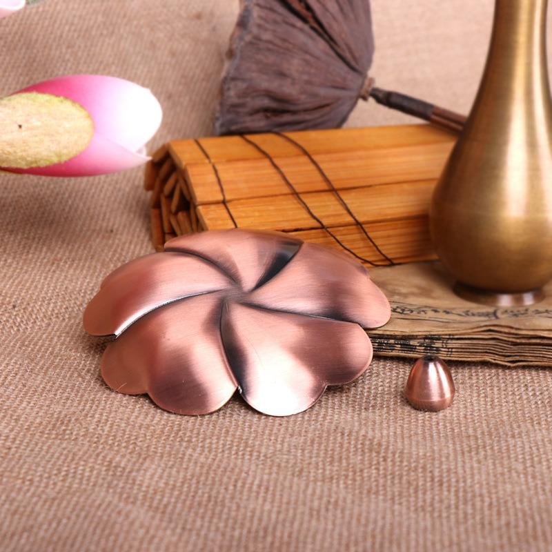 1pc Alloy Cherry Blossom Incense Holder Indoor Household Pan Incense Holder Stove Alloy Incense Holder