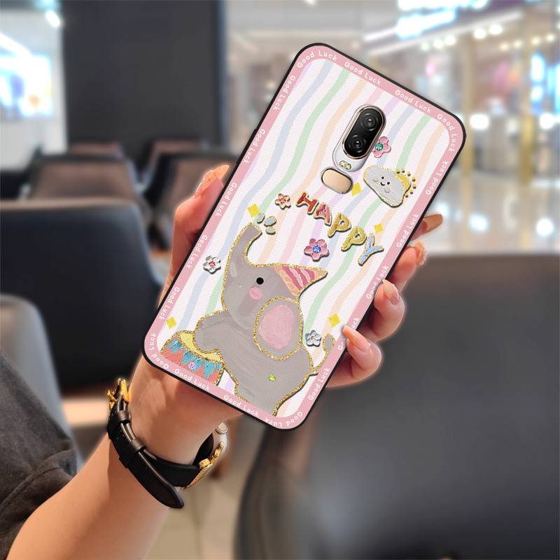 Soft Case Shockproof Phone Case For OnePlus 6/1+6 Durable Protective Full Wrap Anti-knock Waterproof Graffiti TPU Cute