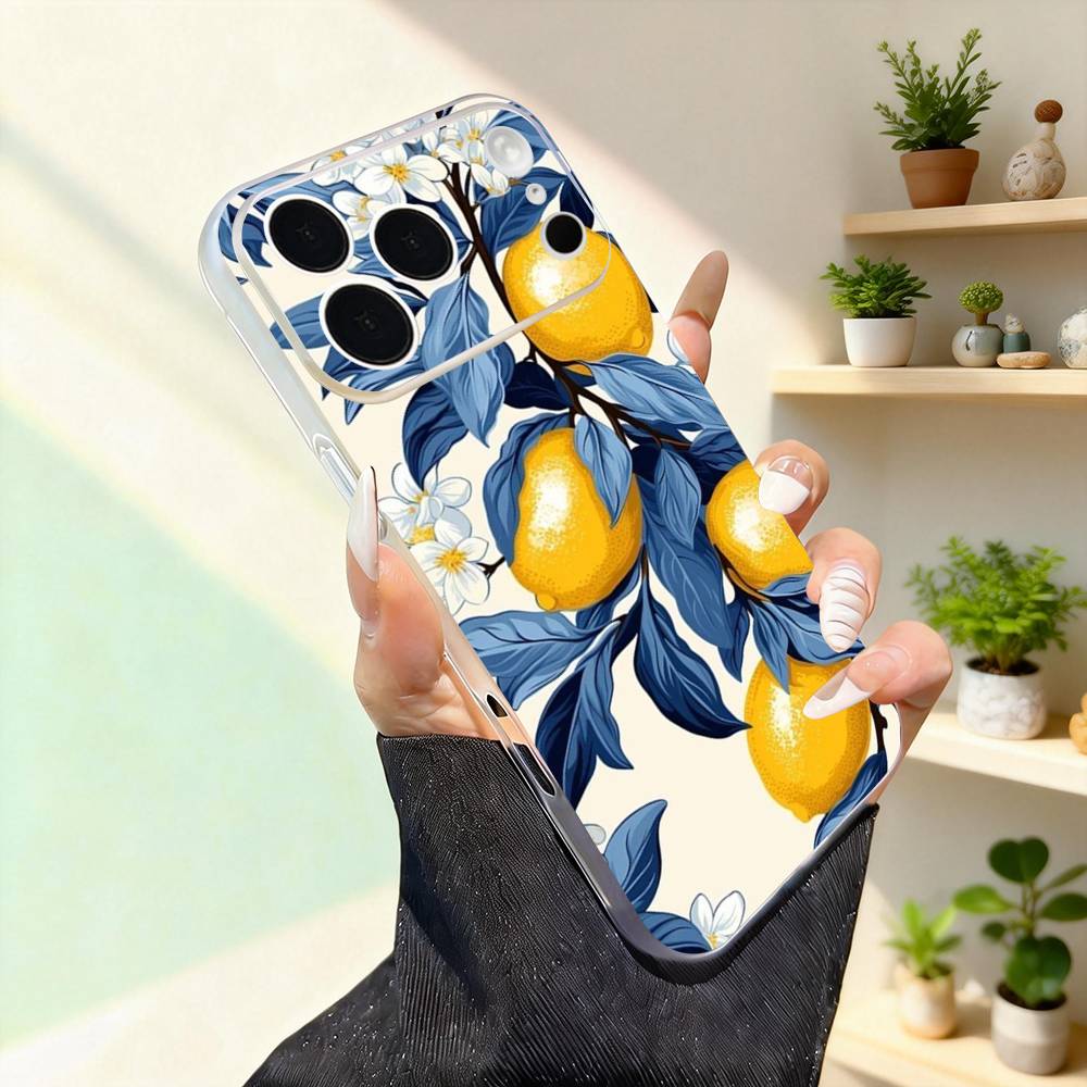 

Lemon Art Phone Case For iPhone 17,16,15,14,13,12,11,Pro,Max,Plus,Mini,SE4,E Magnetic For Magsafe Wireless iPhone17air