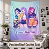 Custom Tapestry Wall Hanging, Kpop Demon Hunters Personalized Name Text Home Wall Decor