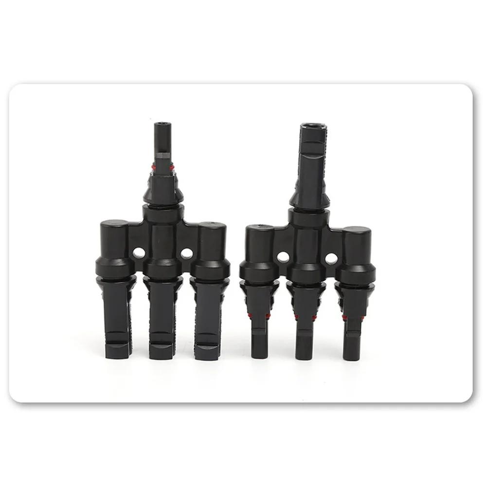Waterproof Adapter Solar T Connector Dustproof Sealing Flame-retardant Material Solar Connector For Outdoor Solar Installations
