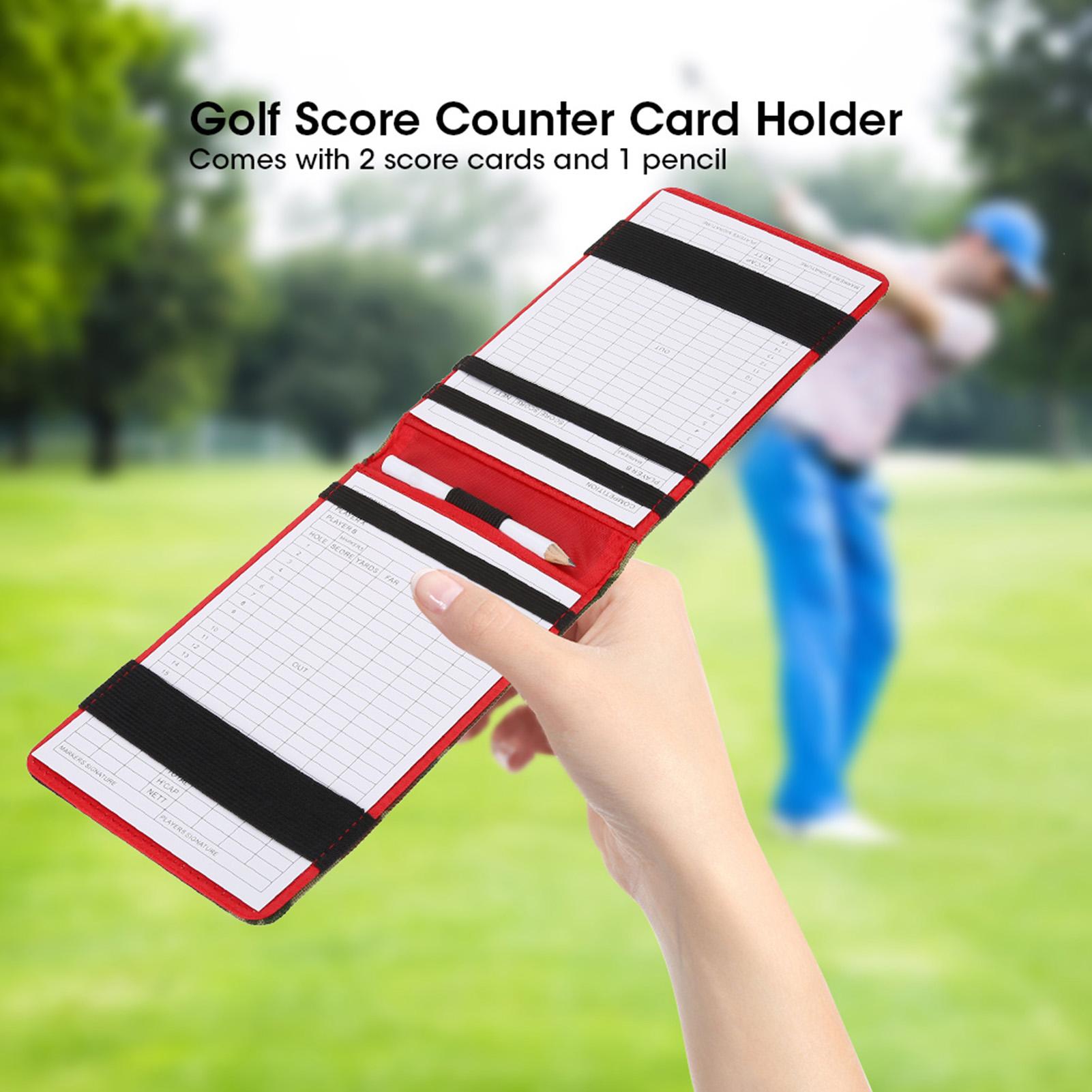 

Camouflage Golf Score Counter Keeper Card Holder Gift Sports Accessories with Pencil (Green)