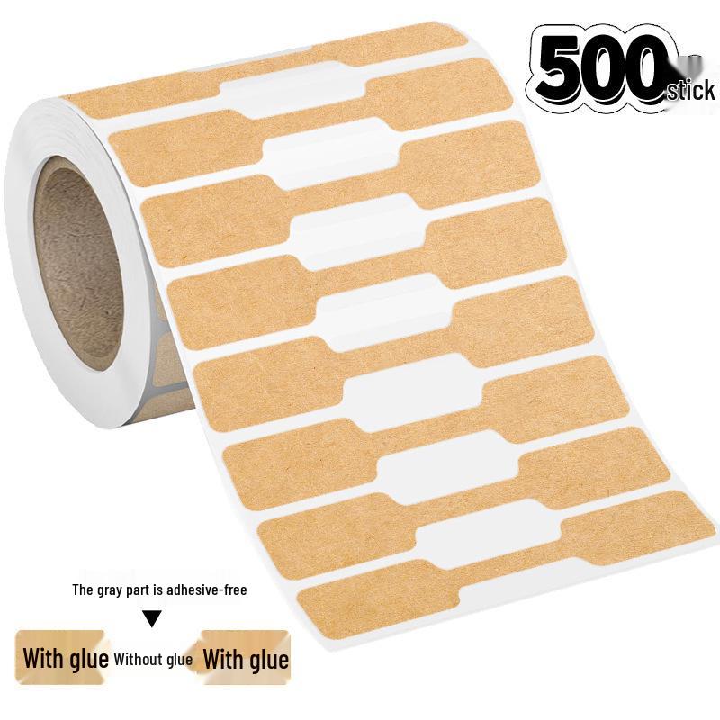 Handwritten Self-Adhesive Natural Kraft Jewelry Price Tags