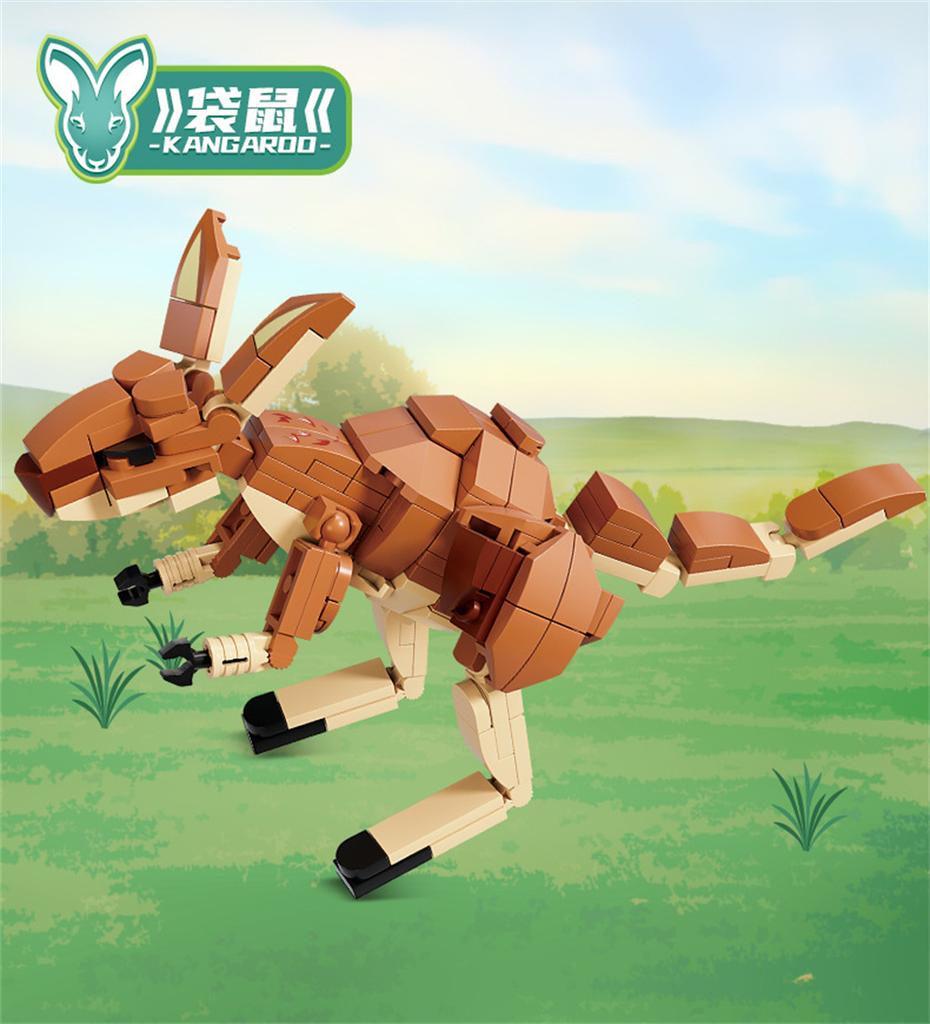City Farm Vegetable Garden Animals Lion Rhinoceros Crocodile Fox Giraffe Accessories Building Block Bricks Toy For Children