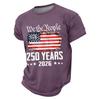 Mens Short Sleeve Crewneck T Shirt We The 1776 250 Years 2026 Graphic Print Loose Fit Casual Top