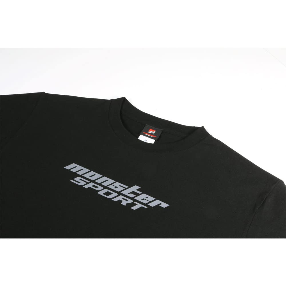 [Monster Sport] Printed T-Shirt, Black [Size L], Short Sleeve, Heavyweight Cotton (5.6oz Jersey) ZWS75KL