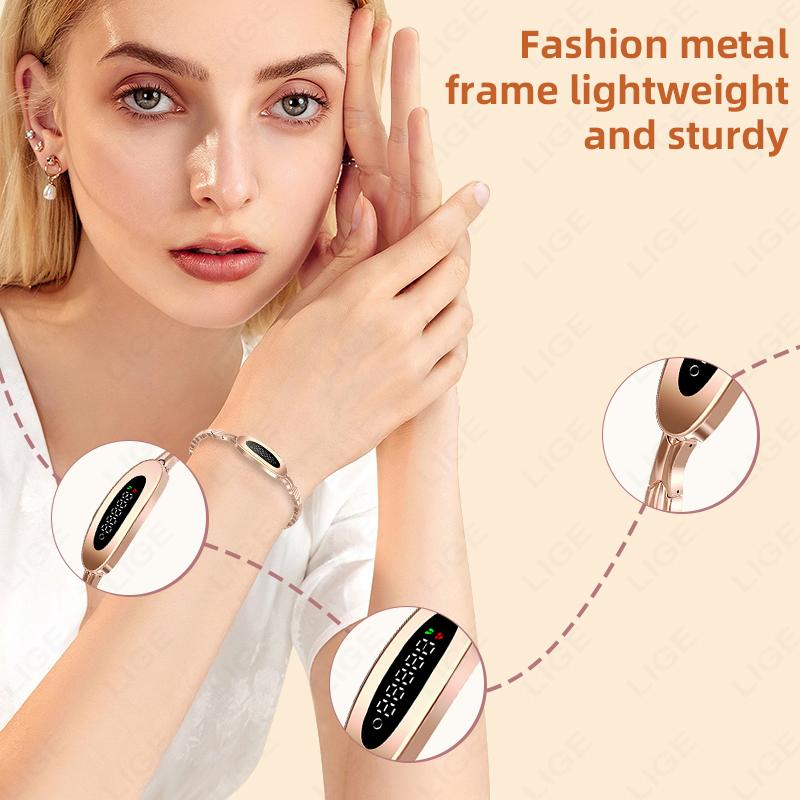 New Fashion Ladies Smart Bracelet Female Healthy Heart Rate Sleep Monitor Sports Fitness Tracker Smartwatch Band For Women