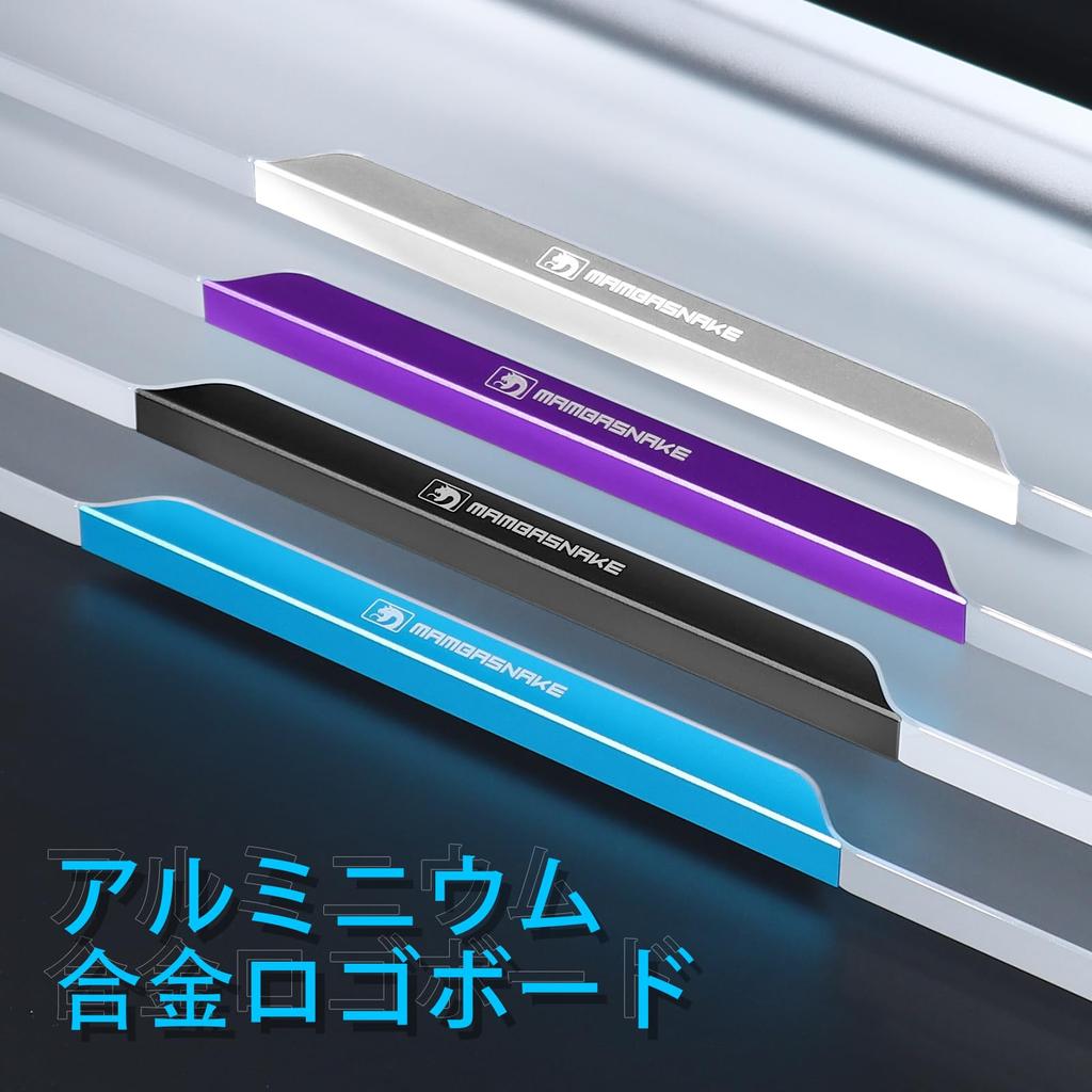 MAMBASNAKE Keyboard Wrist Rest CNC Aluminum Alloy Acrylic 87 Keys Transparent Material Smooth Surface Frosted Design Ergonomically Reducing Fatigue