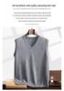 Men's Cashmere V-Neck Pullover Vest - 2025 Autumn Sleeveless Knit Cardigan