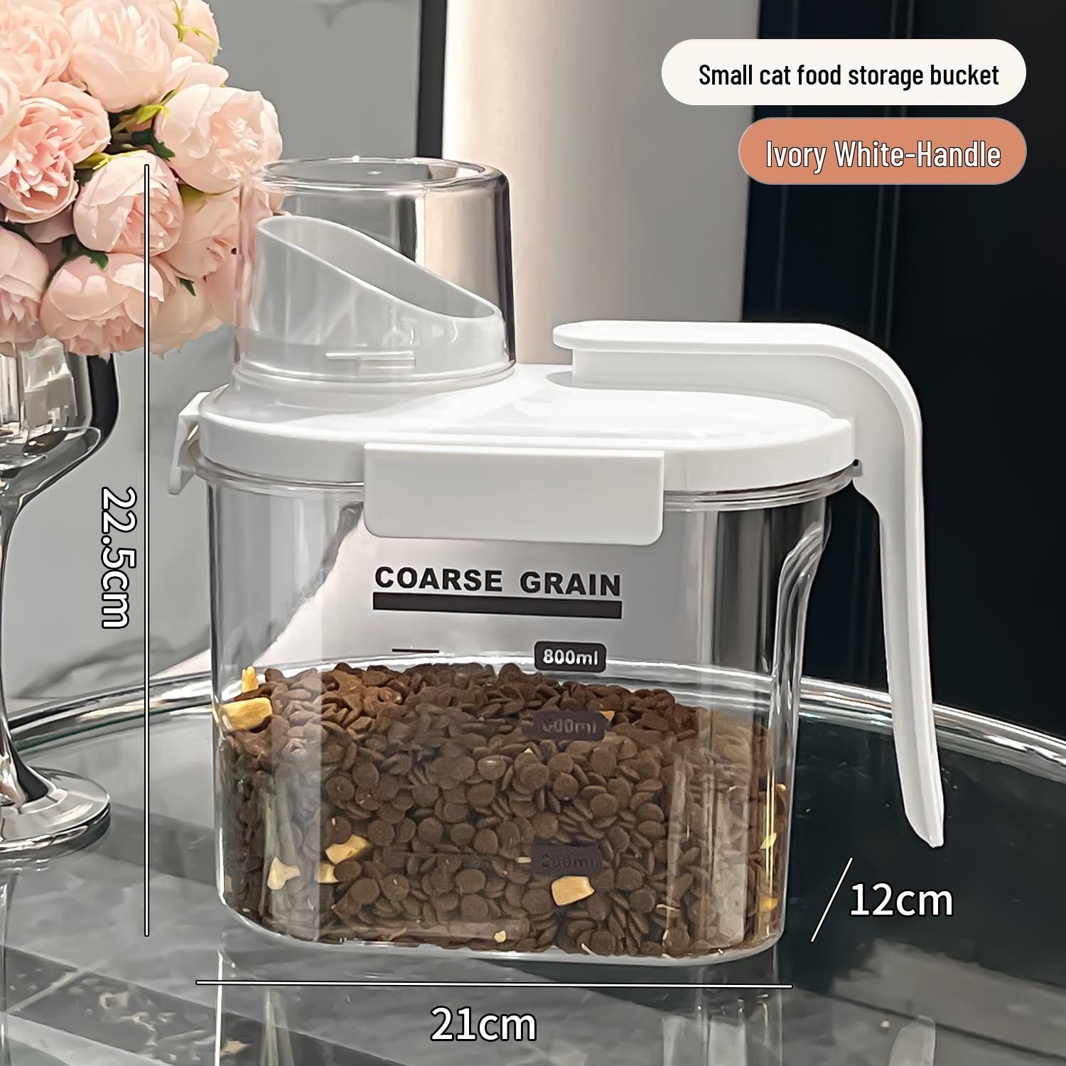 

Airtight Pet Food Storage Container - Moisture-Proof Bucket for Cat & Dog Food, Snacks, and Supplies. Default Items