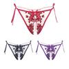 Sexy Lace-up Large-size Embroidered Panties, Ultra-thin and Hot Temptation Straps, Fun Open Crotch Free Thong Women 3039