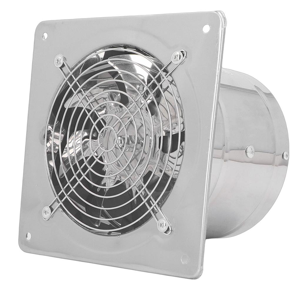 6 Inch Metal Exhaust Fan with Switch and Check Valve 500m³ h Wall Mounted Vent Fan for Garage Kitchen Bathroom Chicken