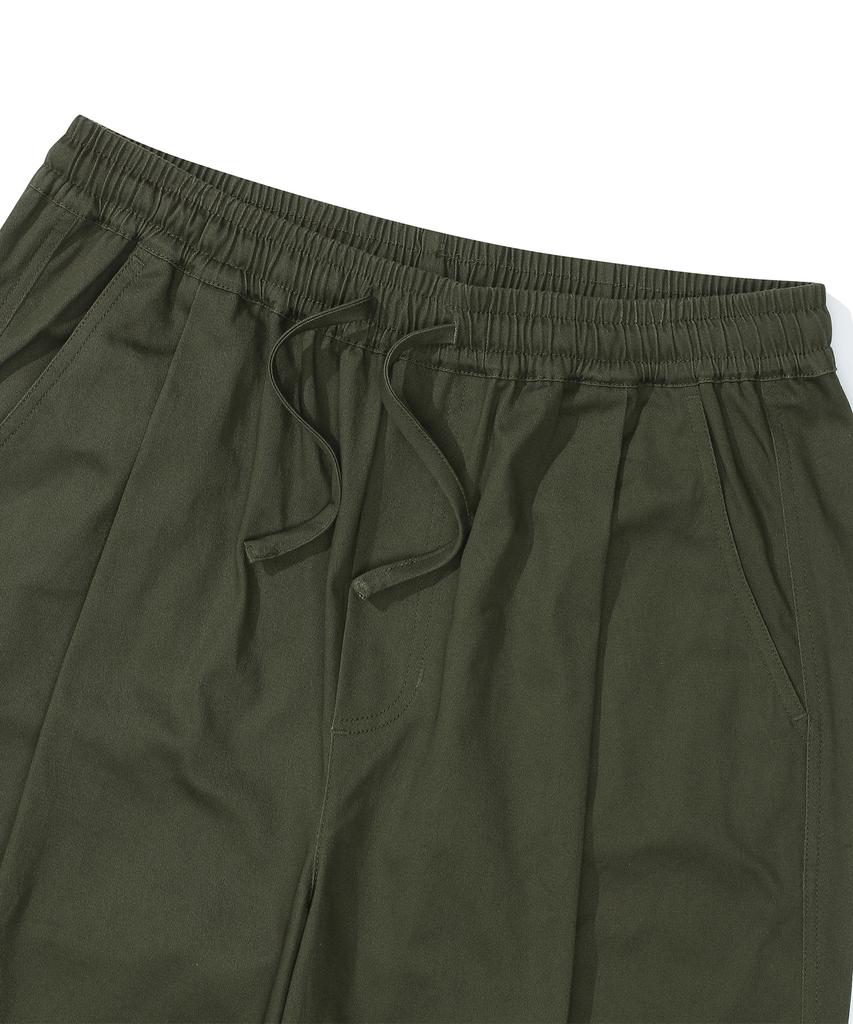 COLUMBIA UNIVERSITY M-Label Loose-Fit Pintuck Pants Dark Khaki