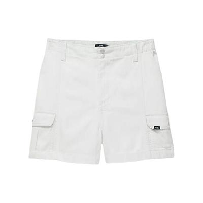 Sidewalk 3.5 Calções Cargo Cor Sólida Patch com Logótipo Braguilha de Botões Bolsos de Trabalho Calções Casuais Calções de Mulher Azul-Claro VN000GJCCHF