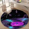 1pc Music Galaxy Office Round Area Rug, Indoor Mat Suitable ForOffice, Under Office Chairs Bedroom Living Room Home Decor, Room Deco T125