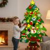 DIY Felt Christmas Tree For Kids Winter Holiday Children Activity Craft With String Lights Felt Christmas Tree Set With