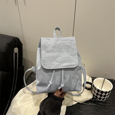 Vintage 225 College Style New Fashion Texture Solid Color Casual Design Portable Backpack Women