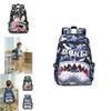 Kids Waterproof Nylon Backpack With Shark Print For Elementary School Use And Daily Carry