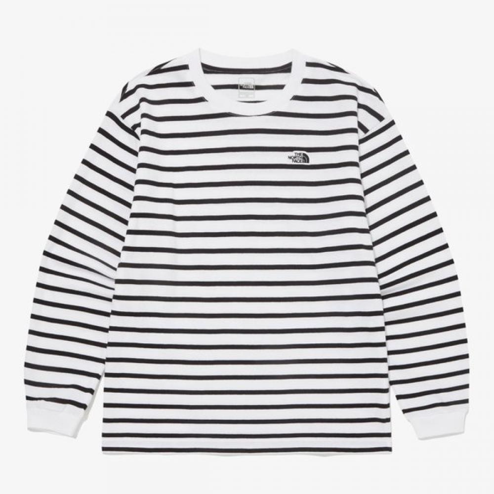 

North Face Kids Glen Stripe Long Sleeve Round Tee White Nt7tq51s WHITE/100
