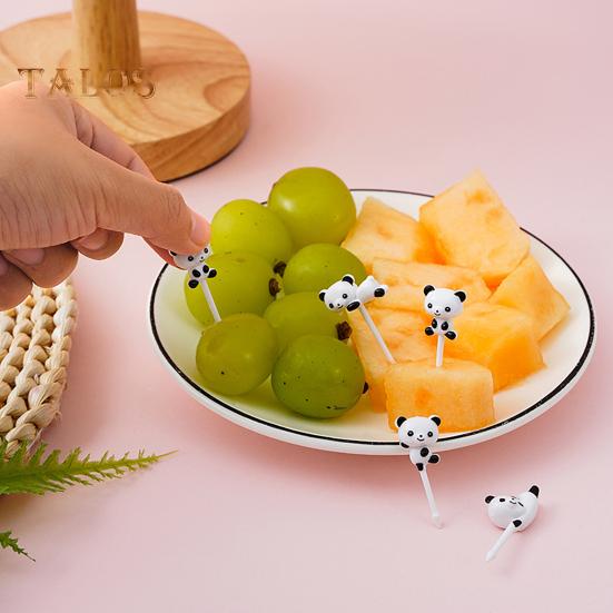 16Pcs Fruit Fork Easy To Clean Cute Panda Shape Food Dessert Picks Food-grade Bento Picks for Children