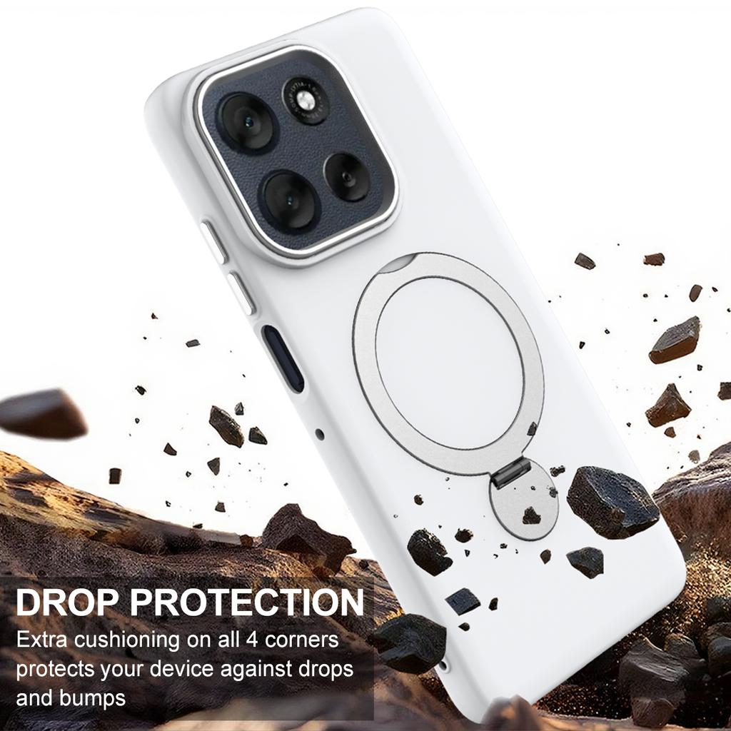 Dla Motorola Edge 70 5G/moto X70 Air Magnetyczne Etui Obrotowy Pierścień Podpórka Tylna Pokrywa z TPU + PC