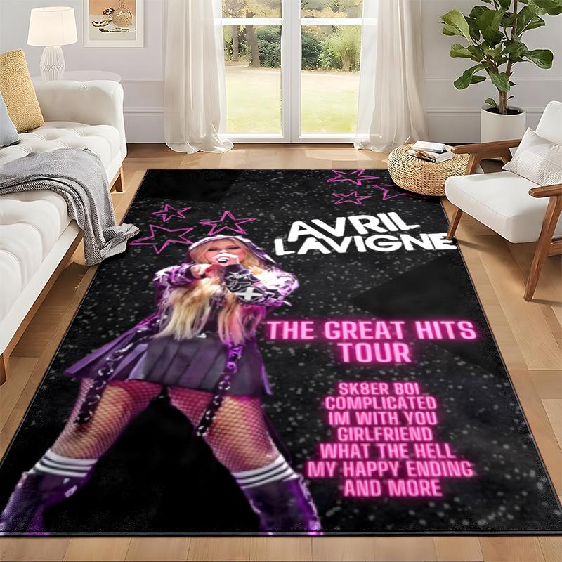 Avril Lavigne Carpet Door Mat for Living Room or Bedroom Protective Mat Under Chair Office Decoration Christmas Gift Birthday Present