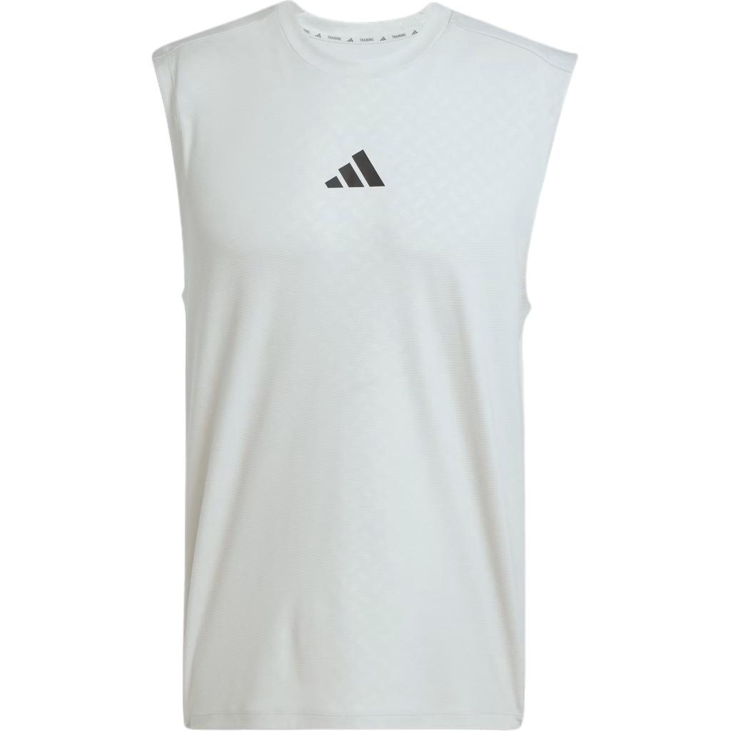 Adidas 3-Stripes Power Athletic Sweat-Wicking Cool-Fit Tank Top Men Tops White JM3188