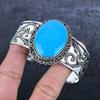 Arizona Turquoise Gemstone 925 Sterling Silver Cuff Bangle Adjustable e2L59