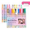 12-Color Acrylic Nail Art Marker Set - Quick-Drying, Nail Salon Painting & DIY Flower Liner Pen.