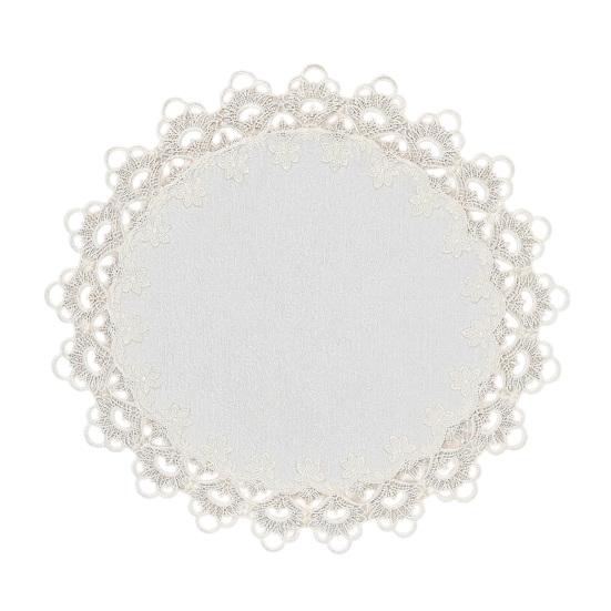 White Lace Placemat, Foldable Soft Anti-Wrinkle Table Mat, Heat Resistant Non-Yellowing Durable Dining Table Protector for Home Decor