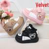 Waterproof Leather High-Top Toddler Shoes - Warm Velvet Lined for Boys & Girls