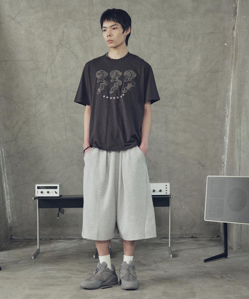 SUPERSUB Curved Wide Bermuda Shorts - Brown