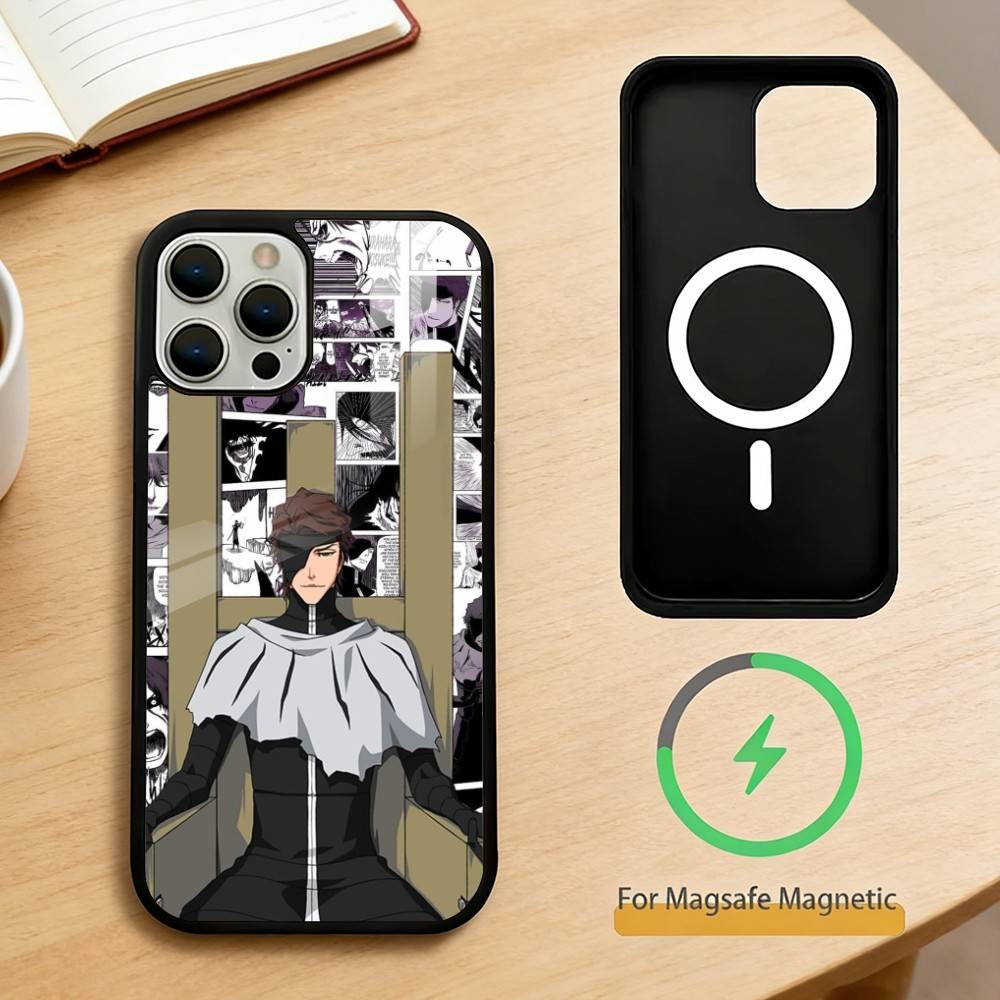 

Anime B-Bleachs Aizen Sosuke Phone Case For iPhone 17,16,15,14,13,Pro,Max,Plus,Magnetic For Magsafe Wireless Charging iPhone11
