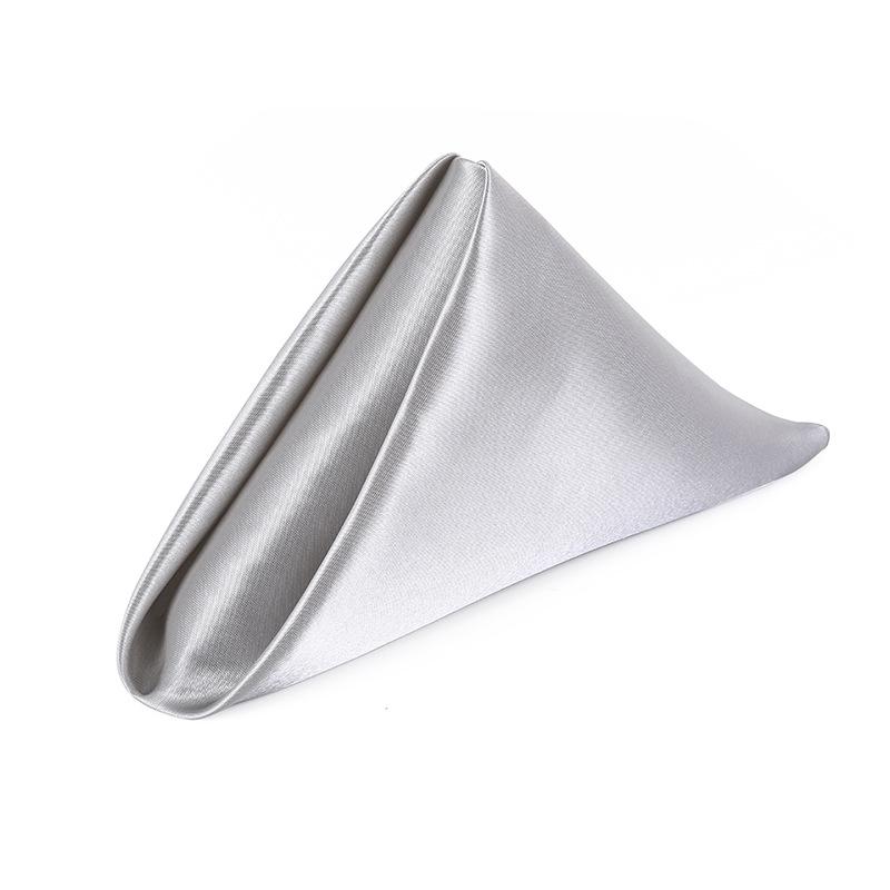 High-Density Satin Napkin – Wedding Style Solid Color Overlock Placemat Tablecloth with Flower Design.