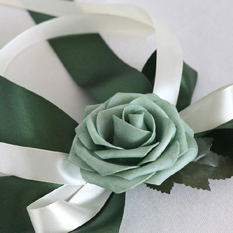 Set of 8 Nuptial Car Adornment with Ribbons Beautiful Silk Bowknot Auto Glasses Adornment for Matrimonial Ceremony