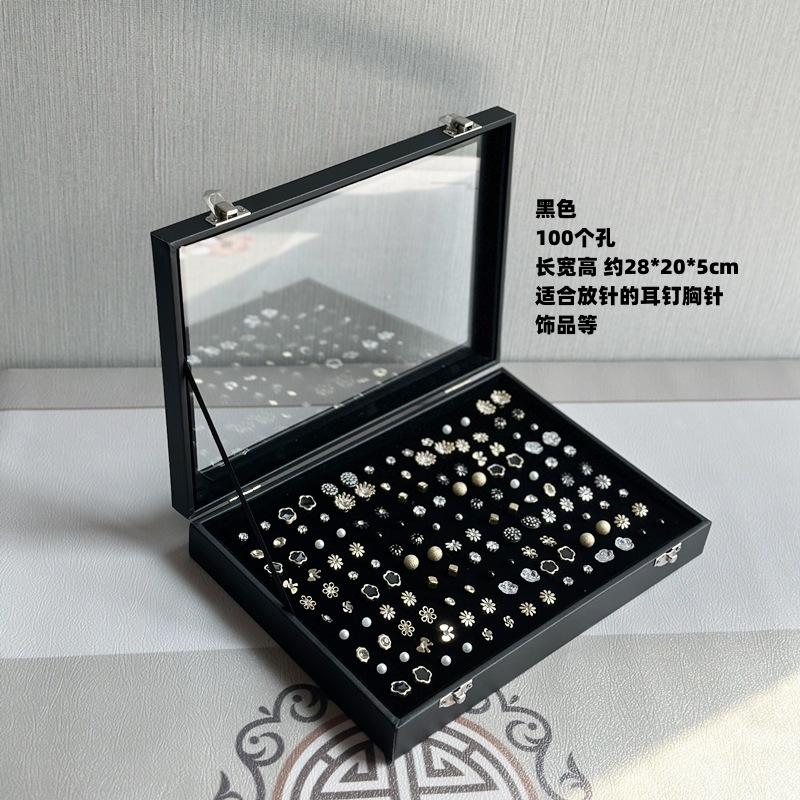 Stud Earrings Display Box, Jewelry Box, Large-capacity Display Rack, New Wide Ring, Earphone, 100-position Box Hole Storage.
