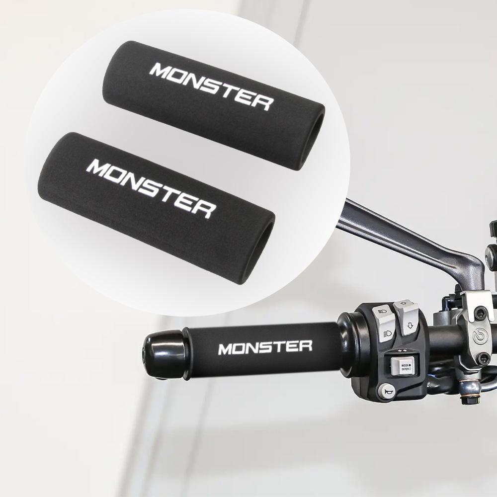 Custom Handlebar Grips for Ducati Monster: Anti-Slip, Sweat-Absorbing, Waterproof, Durable Sponge Design.