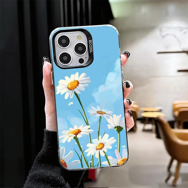 Daisy Flowers Aesthetics Shockproof Phone Case for iPhone 17 Air 16 16E 15 Pro Max 14 Plus 13 Mini 12 Back Cover Anti Fall Funda