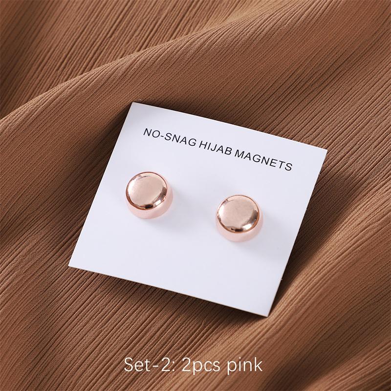 Matte Magnet Hijab Pins for Muslim Ramadan Women Scarf Magnetic Button Buckle Wrap Shawls Magnetic Brooch Headscarf Accessories