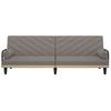 Sofa Bed with Armrests Taupe Fabric
